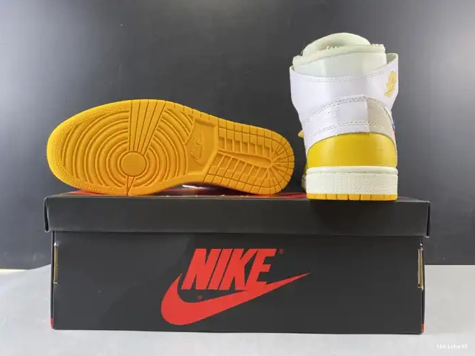 Rep TBkick Dark Jordan Yellow-Cone Air 1 AQ0818-149 Powder Off-White White NRG x 0605